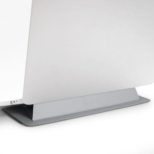 Laptop Stand for Desk, Office, Ergonomic Notebook Stand, Foldable & Portable Travel FlatStand, Lightweight, Anti-Slip, Compatible with MacBook Air, Pro, and Up to 15.4" Laptops (Silver) - color: Platinum Silver
