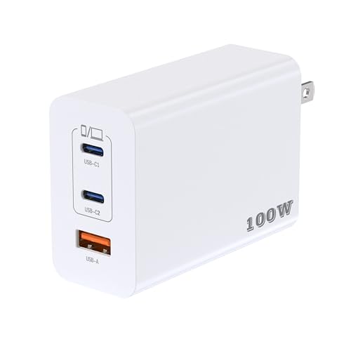 TT&C USB C Charger Block 100W (Total Output), 3-Port GaN PPS Fast Charging Station, Type C Plug Brick Compatible with iPhone 17 16 15 Pro Max, MacBook Air, iPad, Galaxy S26/S25/S24