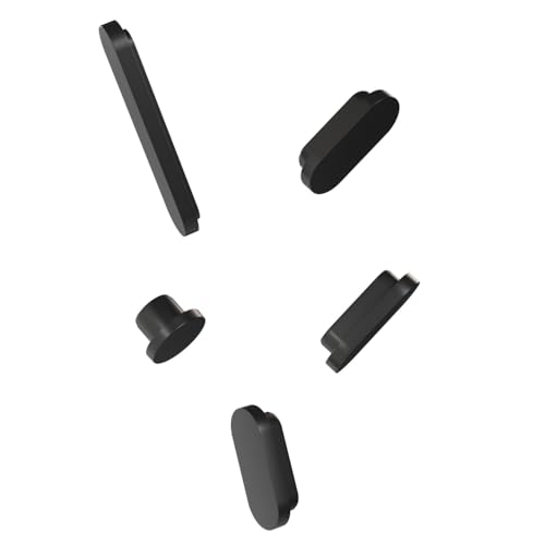 ProElife 7-Pcs Anti Dust Dirt Plug for MacBook Air 15 M5 Accessories, Black | Protective Laptop Silicone Anti Dirt Protective Cover, Durable & Reusable, Custom Fit Design, Easy to Apply and Clean - color: Black