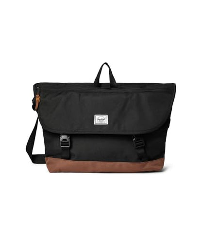 Herschel Supply Co. Cove Messenger - color: Black/Saddle Brown, size: Medium