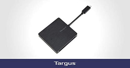 Targus USB-C to 2-Port USB 3.0 and 1 USB-C Hub with Power Pass-Through, 2.5 x 2.44 x 0.63 Inches, Black (ACH928USZ) - style: USB-C to 2-Port USB 3.0 and 1 USB-C Hub