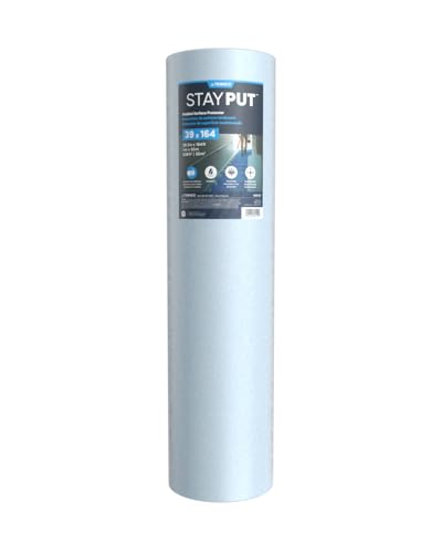 Trimaco Stay Put Surface Protector, Blues, 39.37-inch x 164.04-feet - size: 39.37-inch x 164.04-feet