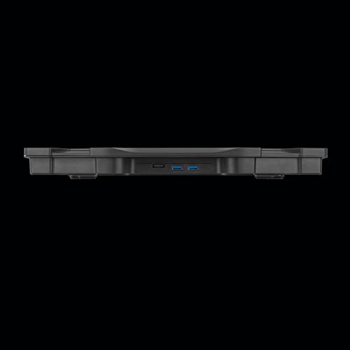 Thermaltake Massive 12 Max Steel Mesh Panel with 1 x 120mm and 4 x 80mm Fans, 10"-17" Notebook Cooler CL-N018-PL12BU-A - style: 5 Fans