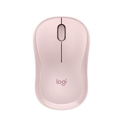 Logitech M240 Compact Silent Bluetooth Wireless Mouse - Rose | Bluetooth connectivity, no USB receiver, quiet clicks, 3 non-customizable buttons, 18-month battery life, PC Mac compatible - color: Rose, size: 1 Pack, style: Bluetooth