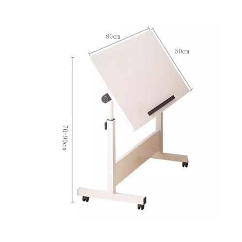 Mobile Table Movable Bedside Folding Table Lifting and Lowering Computer Learning Desk Simple and Adjustable Tilting Sofa Side