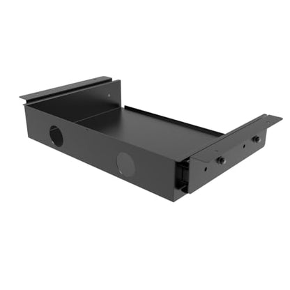 13 inch Under Desk Slide Out Storage Shelf, Sliding Under Desk Tray Drawer for Standing Desks, Workstations, Cabinet or Gaming