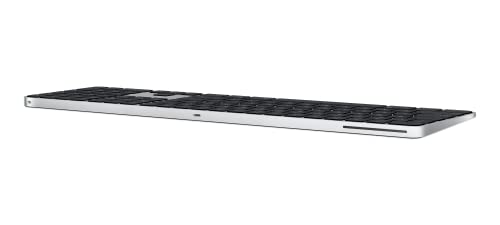 Apple Magic Keyboard with Touch ID and Numeric Keypad: Wireless, Bluetooth, Rechargeable. Works with Mac Computers with Apple Silicon; Japanese - Black Keys (Renewed) - color: Black Keys
