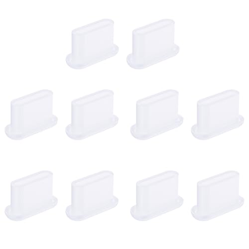 10 Pcs Type-c Curved Anti-dust Cap, Port Protector, Transparent | Anti-dust Port Plug Cover Cap, Transparent PE Protector for Computers Monitor Tv Router, Dust Prevention for Ports - color: Transparent, size: TYPE-C Curved