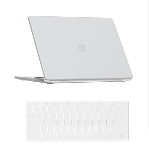 Se7enline Case for Microsoft Surface Laptop 13.8-inch Touchscreen 2024 (7th Edition) Model 2036 Premium Lightweight Durable Scratch-Resistant Easy Install, with Keyboard Cover, Frosted Transparent - color: Frosted Transparent, size: 13.8 inch