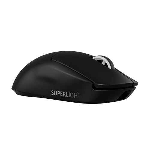 Logitech G PRO X Superlight 2 Wireless Gaming Mouse - Black | 60g, Symmetrical Shape, <8 kHz Polling, 44K DPI, PowerPlay Wireless Charging Supported, USB-C, 5 Buttons, For PC/Mac - color: Black, size: Classic, style: Mouse