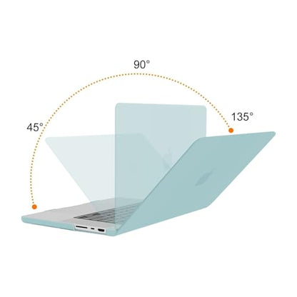 MOSISO Compatible with MacBook Pro 16 inch Case M5 M4 M3 M2 M1 2026-2021 | A3429 A3428 A3403 A3186 A2991 A2780 A2485, Protective Hard Shell Case&Keyboard Cover&Screen Film&Pouch, Aquamarine - color: Aquamarine