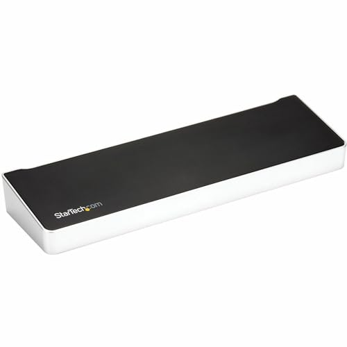 StarTech USB-C Triple 4K DisplayLink Dock, HDMI DP, Mac & Win, 100W, TAA | Universal, 5Gbps hub, Gigabit Ethernet, audio, K-slot, for Windows, macOS, Ubuntu and ChromeOS, 3.3ft (1m) host cable - size: 1.3" x 3.2" x 10.6" x 10.6", style: 100W Power Deliver