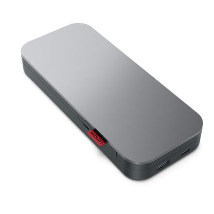 Lenovo Go USB-C Laptop Power Bank 20,000 mAh, 2xUSB-C, 1xUSB-A, <3h Recharging Time, Storm Grey