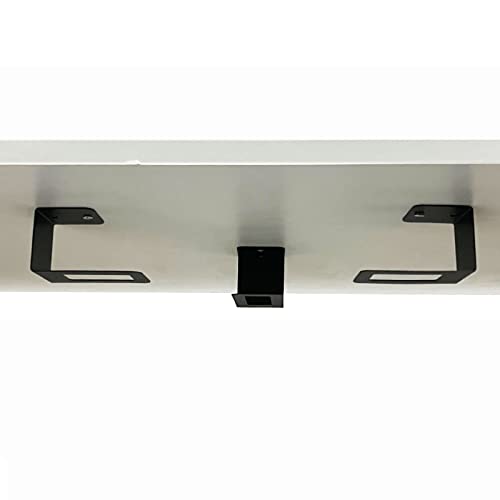 Pmsanzay Laptop Holder Under Desk Laptop Organizer Rack W/Screws, for Laptops, Keyboard, Routers, Modems, Cable Box, Network Switch & More, Devices up to 1.8 inches Thick, Black, Stainless Steel