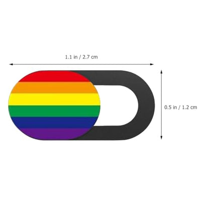 FUOYLOO 3 Pieces Webcam Cover Slide Privacy Protection Covers for Laptop and Tablet, Rainbow Stripe Design, Ultra-Thin Camera Privacy Shield for Computer and Portable Device Users