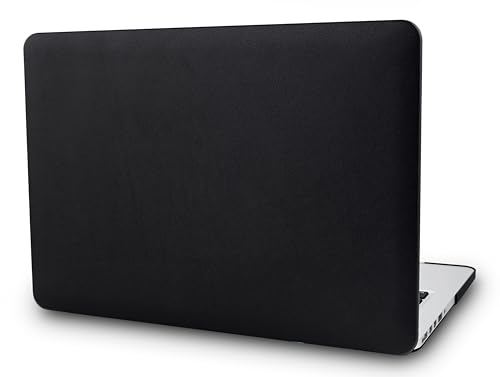 KECC Ultra Thin Case for MacBook Pro 13 inch 2026 2025-2016 Release M2 M1 Chip, Lightweight Plastic Hard Shell for MacBook Pro 13”, Black Leather - color: Black Leather, size: Pro 13" M1 M2 2016-2025
