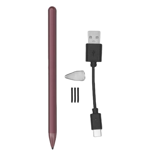 Rechargeable MPP 2.0 Active Tilt Sensing Stylus Pen, 4096 Levels Pressure Sensitivity, Ultra Fast Charging, Anti Misoperation, Magnetic Suction Stylus for Laptop Touch Screen, Red - color: Red