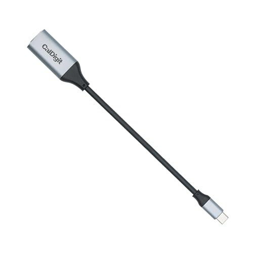 CalDigit USB-C to DisplayPort 1.4 Adapter Dongle - 8K 60Hz, High Refresh Support, HDR, Compatible with Thunderbolt 3, 4, 5 / USB 3.1, USB4 for 2016+ MacBook Pro & Air, iPhone 16 Pro Max | 8K DisplayPort 1.4 adapter with HDR and USB4 for Thunderbolt 3, Thu