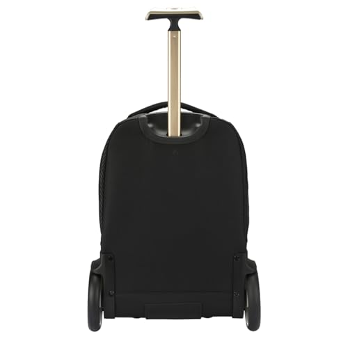 Rolling Laptop Bag with Quiet Wheels for 15.6 Inch Laptop, 6inch Large Wheel Roller Bag, Backpack with Wheels, Wheeled Computer Bag (T5- Bear) - color: T5- Bear