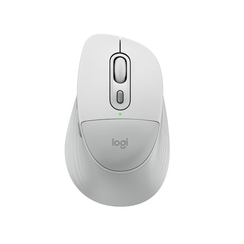 Logitech Signature Comfort Plus M850 L Wireless Mouse, Bluetooth Mouse with Palm Cushion, Silent Clicks, 24-Month Battery, Customizable Buttons, for Windows, Mac, iPad - Off White - color: Off White, style: With Palm Cushion