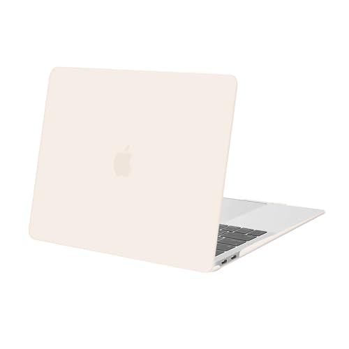MOSISO Compatible with MacBook Air 13 inch Case M1 2022-2018 | Touch ID Plastic Hard Shell Cover Compatible with MacBook Air 13.3 inch Case, A2337 M1 A2179 A1932, Beige - color: Beige