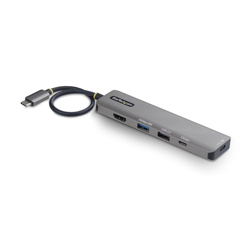 StarTech 5-in-1 USB-C Hub, USB-C to HDMI, 4K 60Hz, 140W PD, MacBook Dell HP | 140W Power Delivery charging, Plug-and-play deployment, AI-ready laptops, Thinkpad, Compact, Hybrid teams, Fewer dongles - style: 140W
