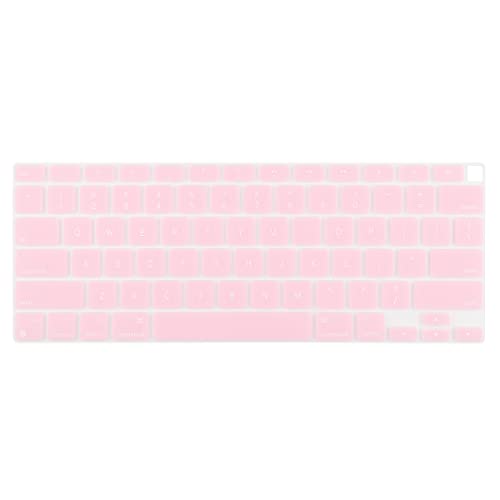 Batianda Ultra Thin Silicone Keyboard Cover for New MacBook Air 13 Inch 2020 2021 M1 Chip Model A2337 (with Touch ID & Retina Display) Waterproof and Dustproof Durable Laptop Protector, Light Pink - color: Light Pink