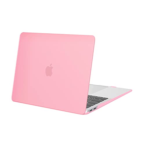 MOSISO Compatible with MacBook Air 13 inch Case M1 2022-2018 | Touch ID Plastic Hard Shell Cover Compatible with MacBook Air 13.3 inch Case, A2337 M1 A2179 A1932, Pink - color: Pink