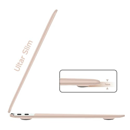 B BELK for MacBook Air 13 inch Case 2021-2018 M1 M1 Chip A2337 A2179 A1932 | Matte Plastic Laptop Hard Shell for MacBook Air 13.3 inch Case with Touch ID & Keyboard Cover & Screen Protector, Camel - color: Camel