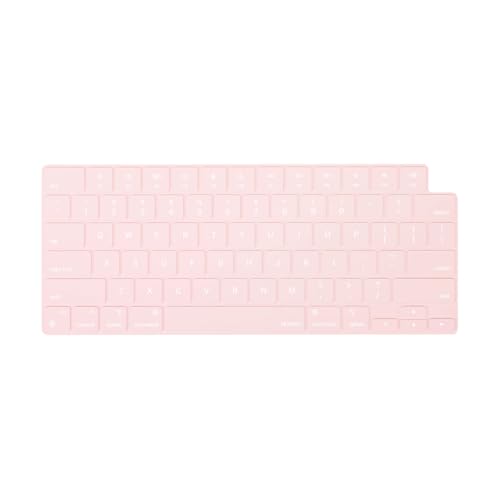 MOSISO Keyboard Cover with Solid Texture, Laptop keyboard Cover | Compatible with MacBook Air 15 inch M3 A3114 M2 A2941/Air 13.6 A3113 A2681/Pro 14/16 M4 M3 M2 M1 - color: Baby Pink