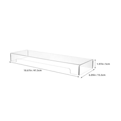Acrylic Keyboard Cover, Clear Keyboard Dust Cover for Desktop Anti-Cat Protector Lid Waterproof Protective Case (18.5x5.9x1.8 Inches)