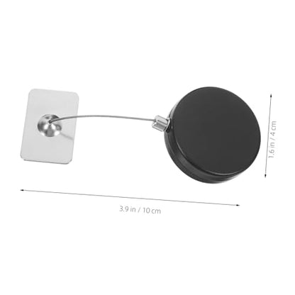 Angoily 2pcs Heavy Duty Theft Retractable Cable Lock Dual Functionality Wire Leash for Secure Remote Control and Laptop Black Adhesive Locking Mechanism