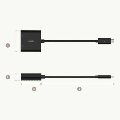 Belkin USB C to HDMI Adapter + USBC Charging Port to Charge While You Display, Supports 4K UHD Video, Passthrough Power up to 60W for Connected Devices, Compatible with MacBook, iPad, Windows - size: (Pack of 1), style: USB-C to HDMI + Charging