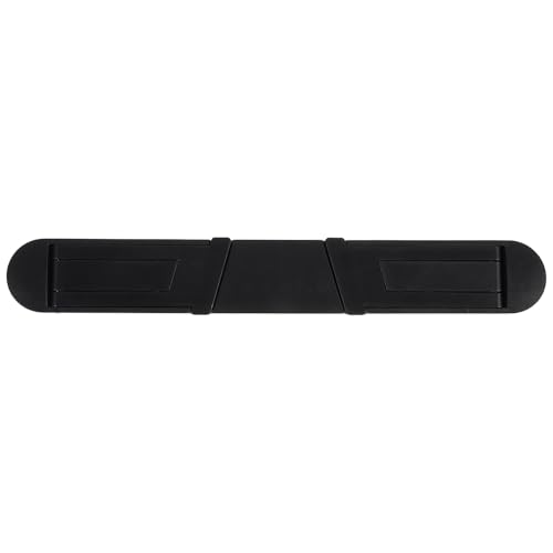 Portable Foldable Laptop Stand with Adjustable Height, Lightweight Plastic Laptop Holder for Travel and Office Use, Black Folding Notebook Computer Bracket