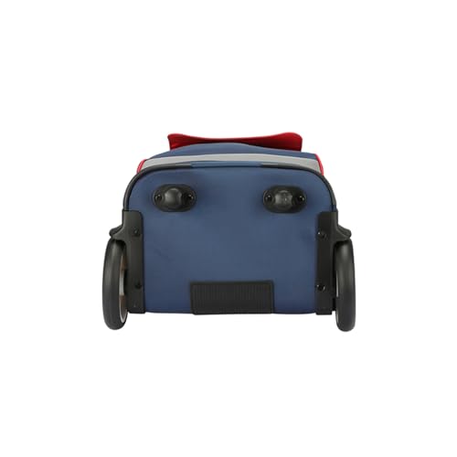 Rolling Laptop Bag for 15.6 Inch Laptop,Roller Bag,Backpack with Quiet Wheels,Silent Wheeled Computer Bag, T5- Blue/Red - color: T5- Blue/Red