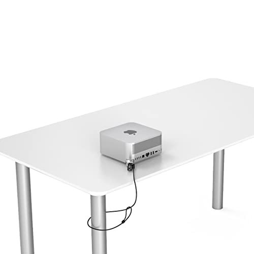 Compulocks Mac Studio Ledge Lock Adapter with Combination Cable Lock - Secure Your Mac Studio with Durable Silver Locking Solution - Perfect for Home & Office Use - style: Combination Cable Lock