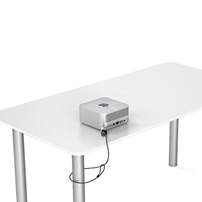 Compulocks Mac Studio Ledge Lock Adapter with Combination Cable Lock - Secure Your Mac Studio with Durable Silver Locking Solution - Perfect for Home & Office Use - style: Combination Cable Lock