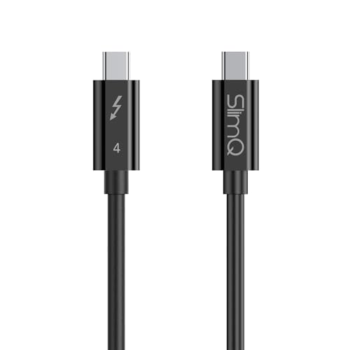 SlimQ USB C Cable Compatible with Thunderbolt 4 Devices - 240W Charging - 40Gbps Data Transfer - Supports 8K/60Hz Cable Compatible with Thunderbolt 4 (1M / 3.3 ft)