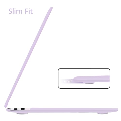 Anban for MacBook Pro 13 inch Case 2025 2024 2023 2022 2021 2020-2016 M2 M1 | Model A2338 A2251 A2289 A2159 A1989 A1708 A1706, Plastic Laptop Hard Shell Case with Keyboard Cover &Screen Protector, Purple - color: Lavender Purple