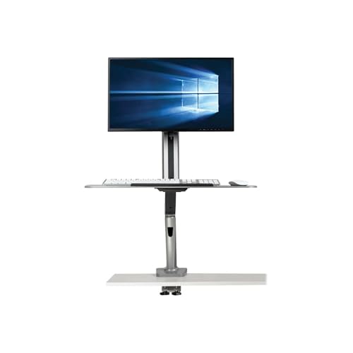 Tripp Lite Desk Mount for Sit Stand Desktop Workstation Height-Adjustable Standing Desk, Single Display (WWSS1332C) - style: Desk-Clamp w/ Mount 13-32"