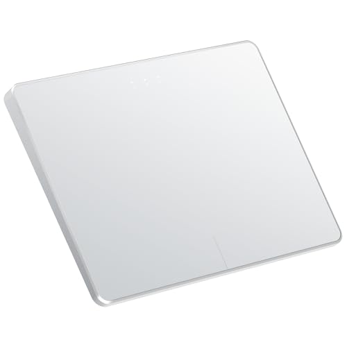 ProtoArc T1 Plus Bluetooth Trackpad for Win 11/10, White Silver | Large 6.4" touch surface, supports 3-device switching via Bluetooth. No USB receiver needed. Rechargeable and Multi-Gesture. - color: White and Silver