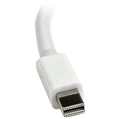 StarTech Mini DisplayPort to VGA Adapter, 1920 x 1200, White (MDP2VGAW) | mDP 1.2 HBR2, EDID & DDC pass-through, Thunderbolt 1/2 Mac/PC, No drivers, 1080p, mDP 1.2 to VGA dongle, Screw locking VGA
