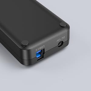 Powered USB Hub, Wenter 11-Port USB Splitter Hub (10 Faster Data Transfer Ports+ 1 Smart Charging Port) with Individual LED On/Off Switches, USB Hub 3.0 Powered with Power Adapter for Mac, PC - size: Plastic 10+1 Powered USB Hub