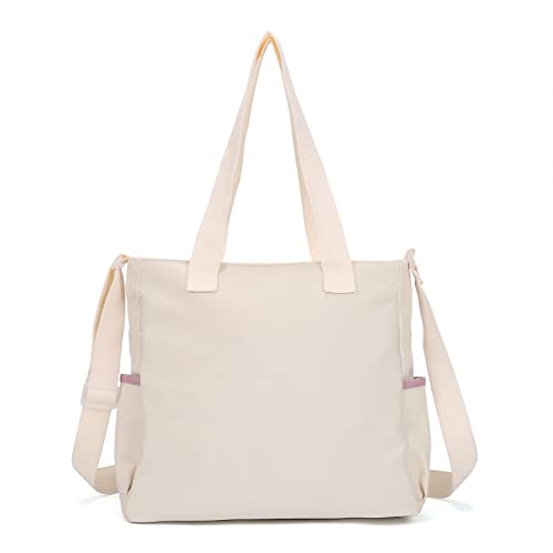 Phaoullzon Cute Messenger Bag Kawaii Crossbody Purse for Teen Shoulder Tote | Gifts for Girls/ Women, Nylon Japanese College Satchel Travel Work Gym Handbag - color: Purple, style: Large(could Fit 14" Laptop)