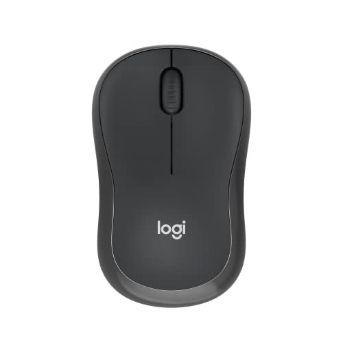 Logitech M240 Compact Silent Bluetooth Wireless Mouse - Graphite | Bluetooth connectivity, no USB receiver, quiet clicks, 3 non-customizable buttons, 18-month battery life, PC Mac compatible - color: Graphite, size: 1 Pack, style: Bluetooth