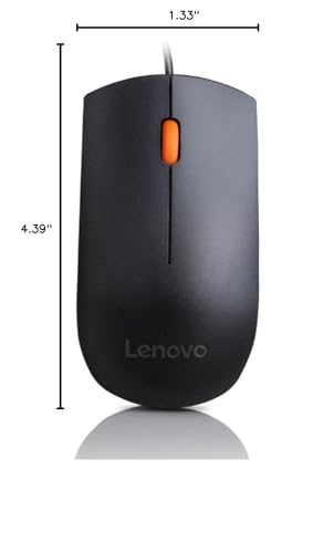 Lenovo GX30M39704 300 - Mouse - Right and Left-Handed - Wired - USB - for 320 Touch-15, 320-14, 320-17, 520-22, 520-24, 520-27, 720-18, Legion Y520-15, V110-15 Black (Pack of 2) - color: Black 300 (Pack of 2)