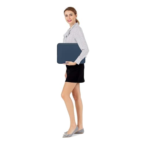 MOSISO Laptop Sleeve Bag 13 inch PU Leather Padded Bag Waterproof Case | Compatible with MacBook Neo 13 A18/Air 13.6 inch 2026-2022 M5-M2/Air 13 inch 2022-2018 M1/Pro 13 2026-2012 M2 M1,Peacock Blue - color: Peacock Blue, size: 13 inch