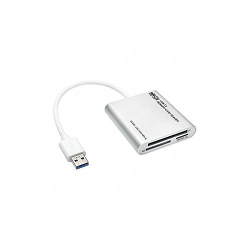 Tripp Lite USB 3.0 SuperSpeed Multi-Drive Memory Card Reader/Writer 5Gbps Aluminum Case (U352-000-MD-AL), Multi Color - style: SD/MS/CF Aluminumn