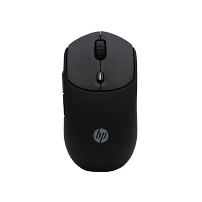 HP 400 Quiet Wireless Mouse, Dual Bluetooth & 2.4GHz, Soft Silicone, Quiet Clicks, Microsoft Wheel, 24-Month Battery, 6000 DPI, Ambidextrous, Eco-Friendly Design, Multi-OS, Black - color: Black