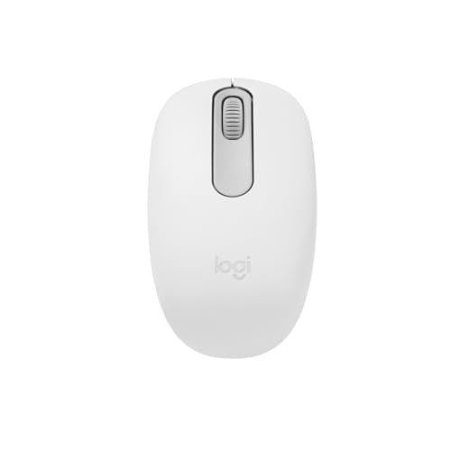 Logitech M196 Compact Ambidextrous Bluetooth Wireless Mouse - Off White | Bluetooth connectivity, no USB receiver, quiet clicks, 3 non-customizable buttons, 12-month battery life, PC Mac compatible - color: White